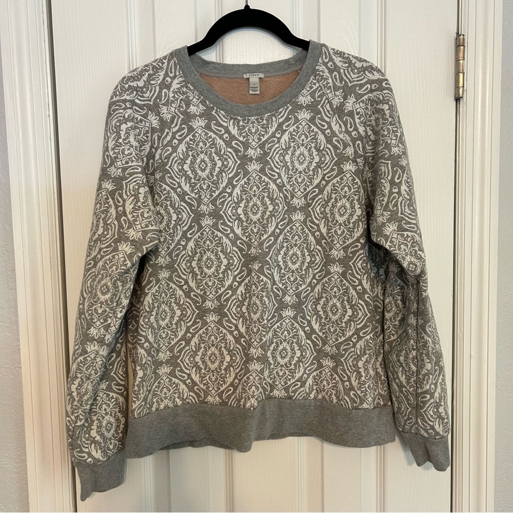 Gray Patterned Women's Sweater